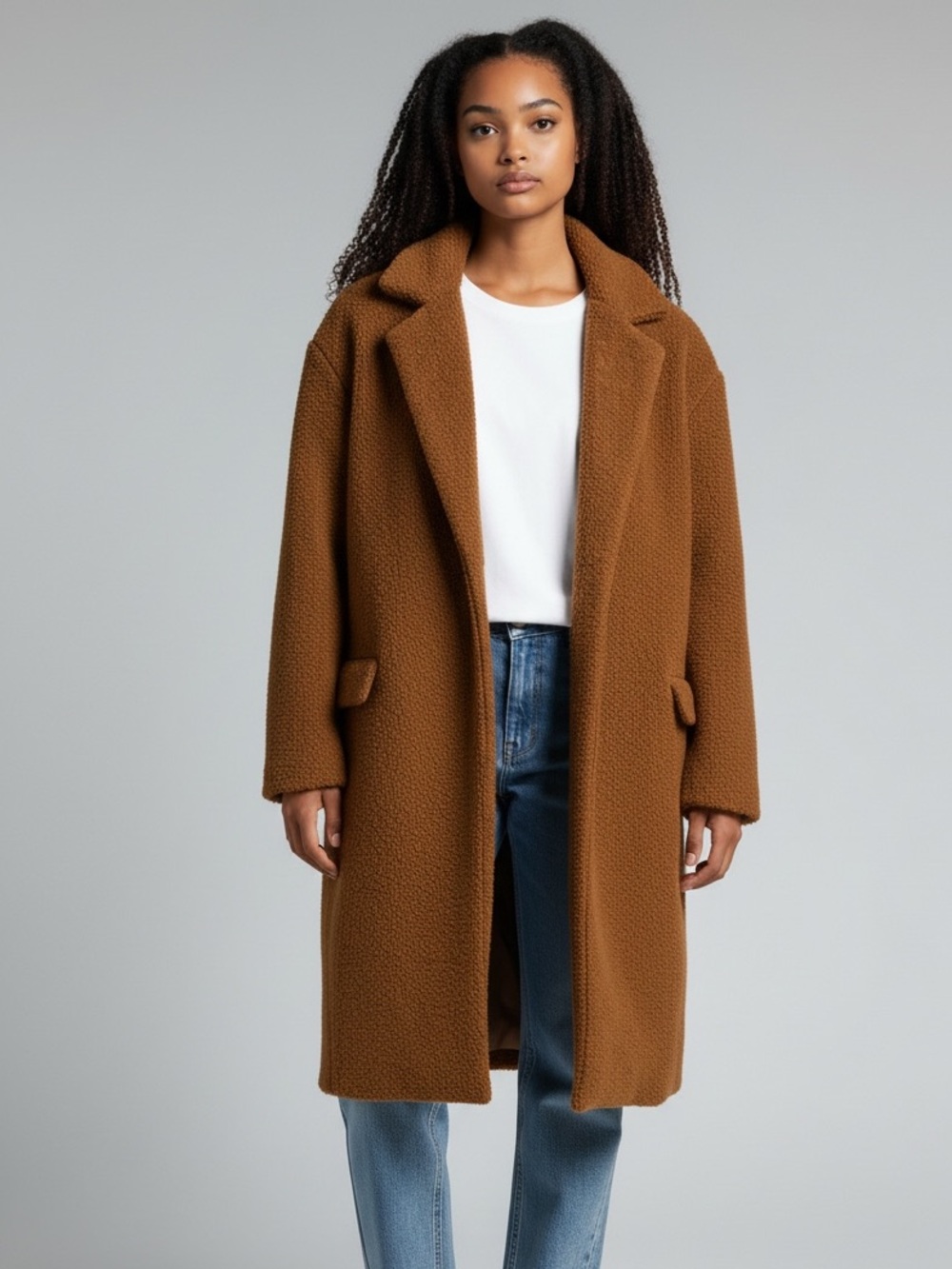Suri Wool Alpaca Camel Coat Size OS